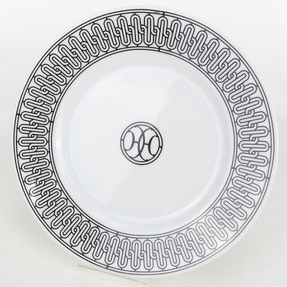 Used Hermes Dish Plate Brand HERMES H Deco Dessert Plate No1 White Accessory USDHE102901011