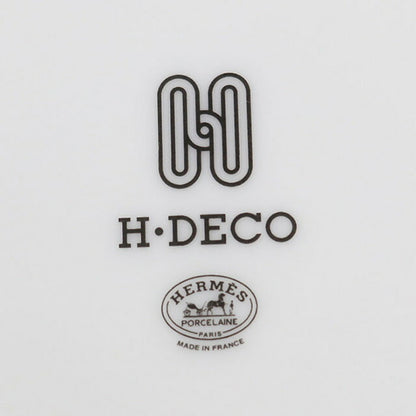 Used Hermes Dish Plate Brand HERMES H Deco Dessert Plate No1 White Accessory USDHE102901011