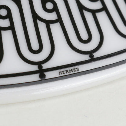Used Hermes Dish Plate Brand HERMES H Deco Dessert Plate No1 White Accessory USDHE102901011