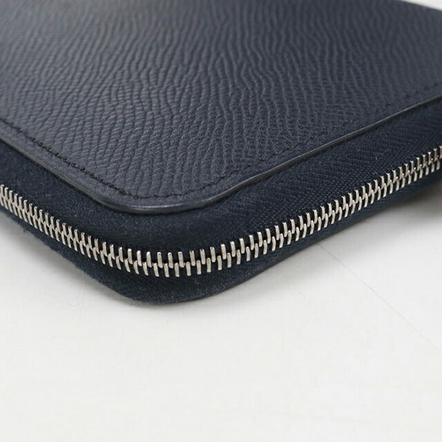 Used Hermes long wallet round zipper unisex brand HERMES Azap long silk in blue USDHE103558011