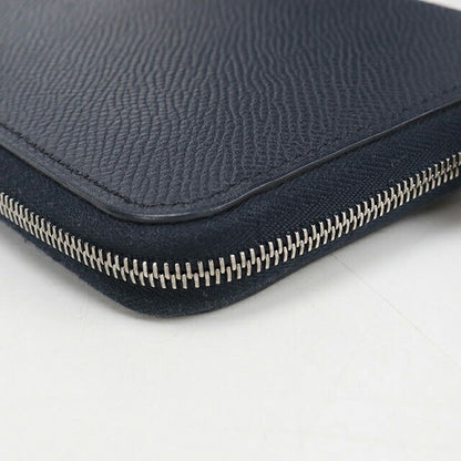 Used Hermes long wallet round zipper unisex brand HERMES Azap long silk in blue USDHE103558011