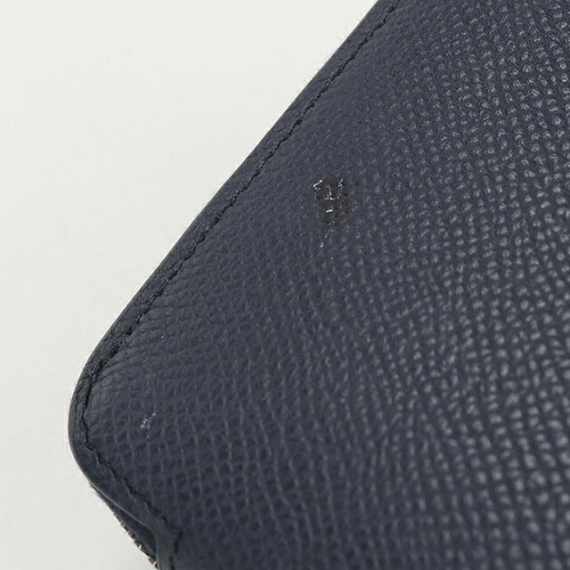 Used Hermes long wallet round zipper unisex brand HERMES Azap long silk in blue USDHE103558011