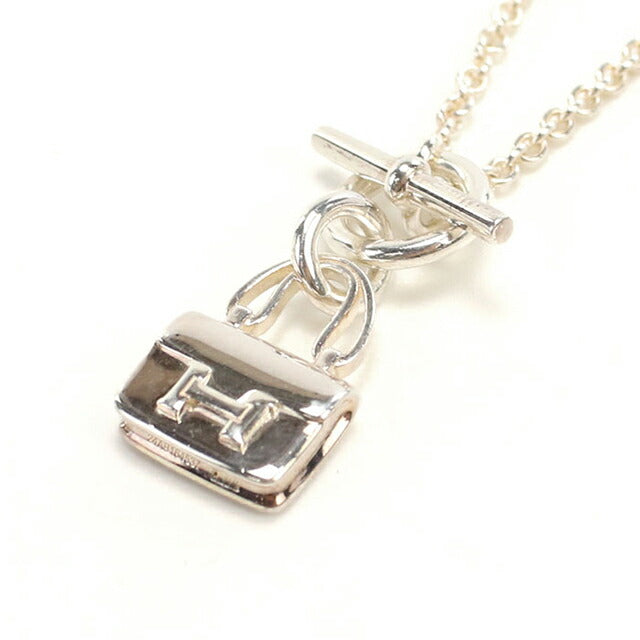 中古 エルメス ネックレス レディース ブランド HERMES アミュレット コンスタンス ネックレス シルバー アクセサリー USDHE103583011
