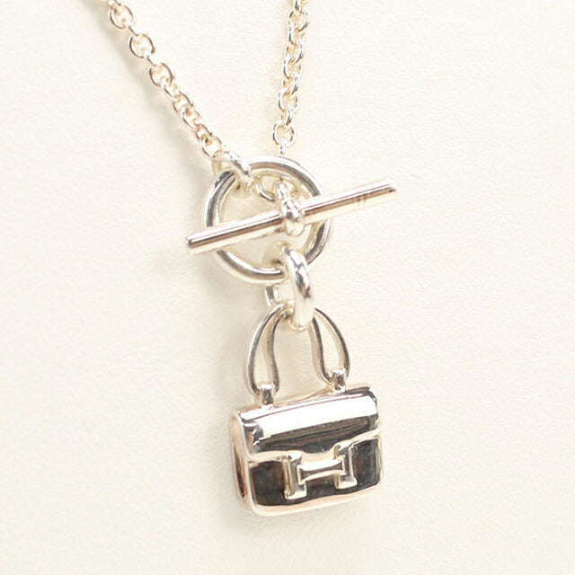 中古 エルメス ネックレス レディース ブランド HERMES アミュレット コンスタンス ネックレス シルバー アクセサリー USDHE103583011