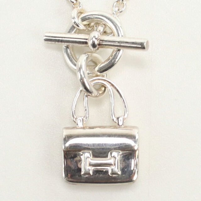 中古 エルメス ネックレス レディース ブランド HERMES アミュレット コンスタンス ネックレス シルバー アクセサリー USDHE103583011