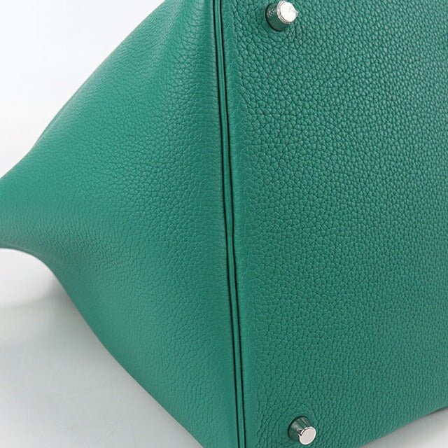 二手 Hermes 手提包 女士品牌 HERMES Picotan Lock MM 绿色包 USDHE103885011