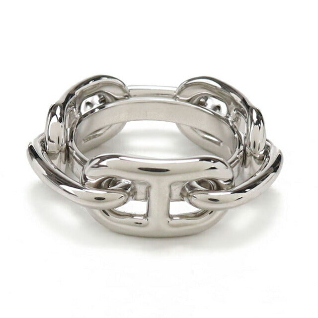 中古 エルメス スカーフリング レディース ブランド HERMES カレ90用 レガート 90 シルバー 小物 USDHE104324011