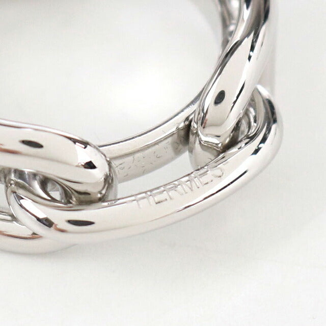 中古 エルメス スカーフリング レディース ブランド HERMES カレ90用 レガート 90 シルバー 小物 USDHE104324011