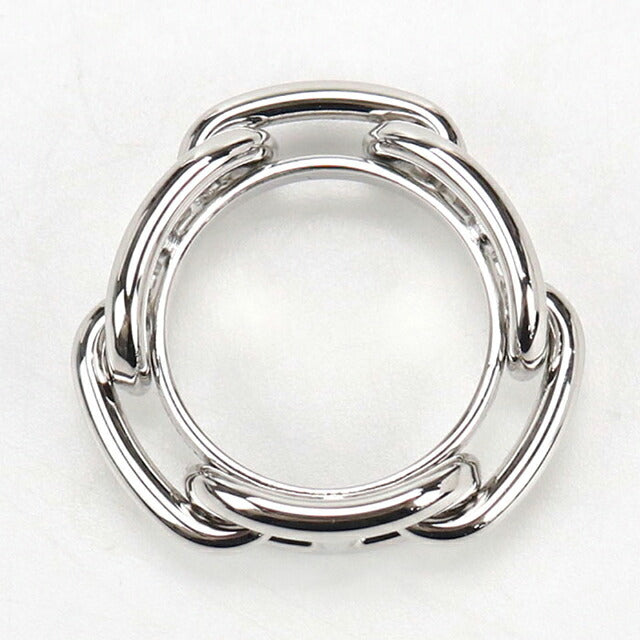 中古 エルメス スカーフリング レディース ブランド HERMES カレ90用 レガート 90 シルバー 小物 USDHE104324011