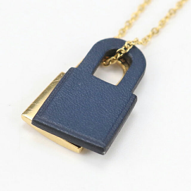 中古 エルメス ネックレス レディース ブランド HERMES オーケリーPM ネイビー アクセサリー USDHE104489011