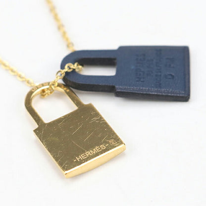 中古 エルメス ネックレス レディース ブランド HERMES オーケリーPM ネイビー アクセサリー USDHE104489011