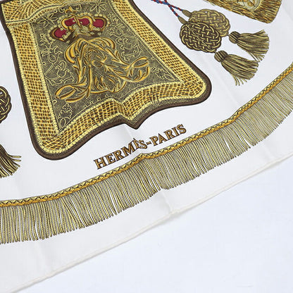 Used Hermes Scarf Unisex Brand HERMES Carre90 Beige USDHE105558011