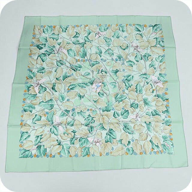 Used Hermes Scarf Unisex Brand HERMES Carre90 Green USDHE105559011