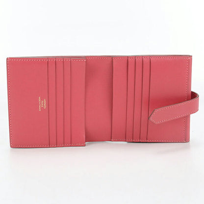 中古 エルメス 二つ折り財布 二折財布 レディース ブランド HERMES ベアン レクトベルソ レザー ピンク USDHE105671011