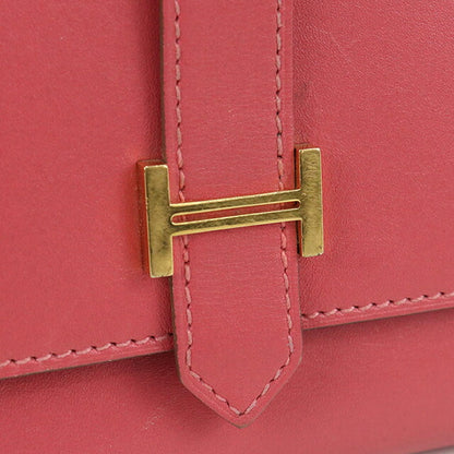 中古 エルメス 二つ折り財布 二折財布 レディース ブランド HERMES ベアン レクトベルソ レザー ピンク USDHE105671011