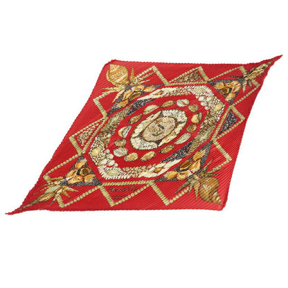Used Hermes Scarf Unisex Brand HERMES Pleated Carre Red USDHE106177011