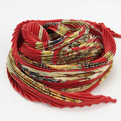 Used Hermes Scarf Unisex Brand HERMES Pleated Carre Red USDHE106177011