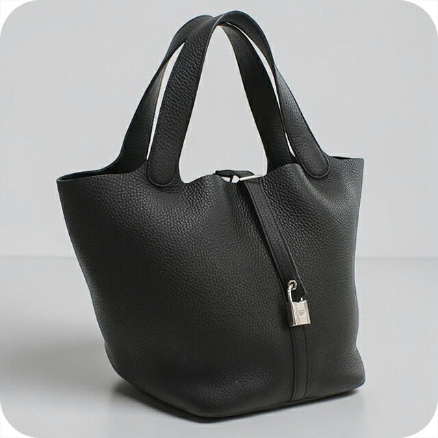 中古 エルメス ハンドバッグ レディース ブランド HERMES ピコタンロックMM ブラック USDHE106367011