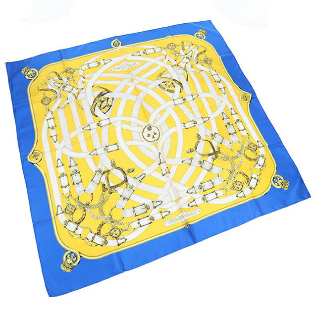 Used Hermes Scarf Unisex Brand HERMES Carre90 Blue USDHE106603011