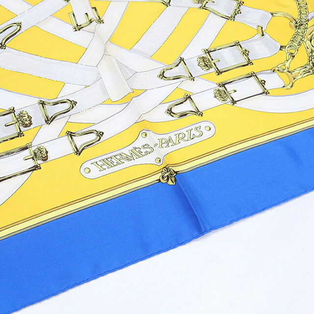Used Hermes Scarf Unisex Brand HERMES Carre90 Blue USDHE106603011