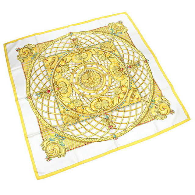 Used Hermes Scarf Unisex Brand HERMES Carre90 Yellow USDHE106835011