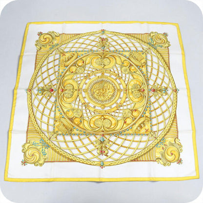 Used Hermes Scarf Unisex Brand HERMES Carre90 Yellow USDHE106835011