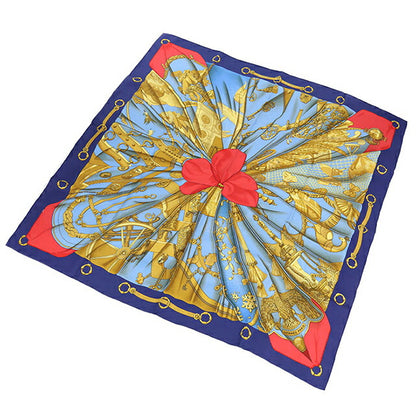 Used Hermes Scarf Unisex Brand HERMES Carre90 Blue USDHE106837011