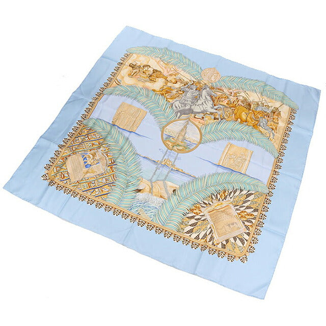Used Hermes Scarf Unisex Brand HERMES Carre90 Blue USDHE106843011