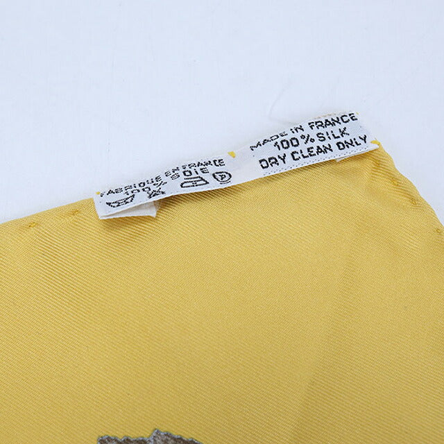 Used Hermes Scarf Unisex Brand HERMES Carre90 Yellow USDHE106845011