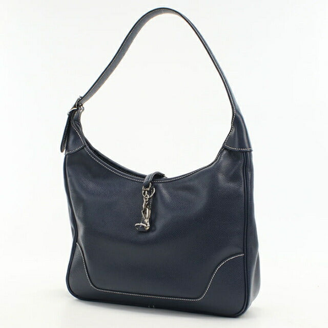 Used Hermes shoulder bag ladies brand HERMES trim 31 navy USDHE109390011