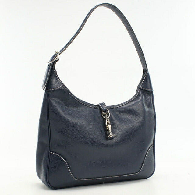 Used Hermes shoulder bag ladies brand HERMES trim 31 navy USDHE109390011