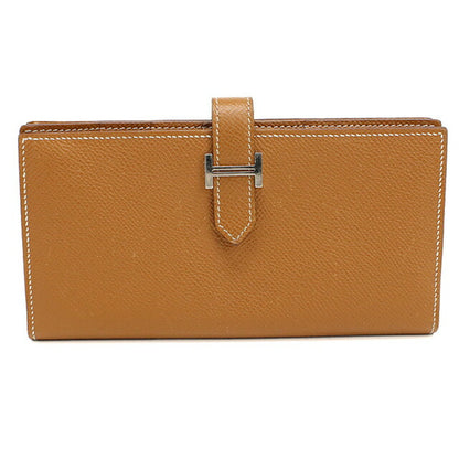 中古 エルメス 長財布ニ折小銭入付き ユニセックス ブランド HERMES ベアンスフレ ゴールド USDHE110247011