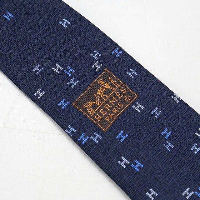 中古 エルメス ネクタイ メンズ ブランド HERMES Hロゴ シルク