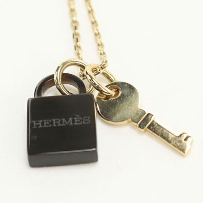 Used Hermes Necklace Ladies Brand HERMES Amulet Padlock PM Gold Accessory USDHE111286011
