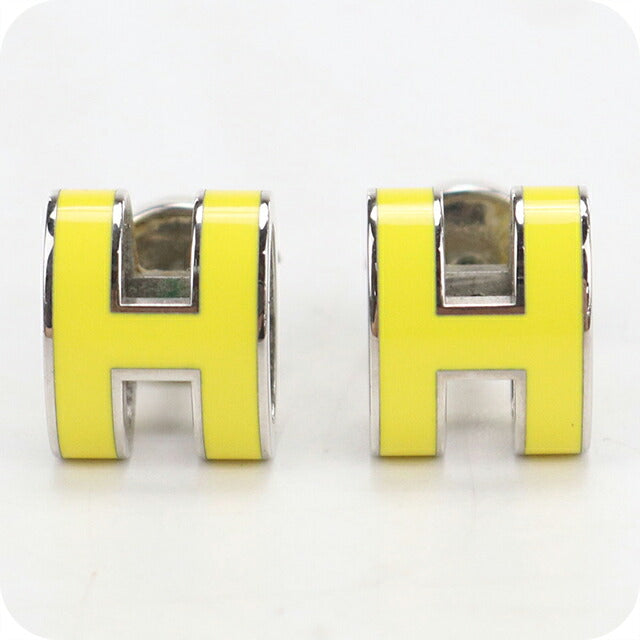 中古 エルメス ピアス レディース ブランド HERMES  MINI POP H  シルバー アクセサリー USDHE112466011