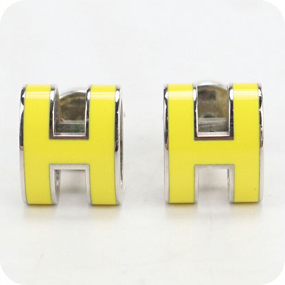 中古 エルメス ピアス レディース ブランド HERMES  MINI POP H  シルバー アクセサリー USDHE112466011