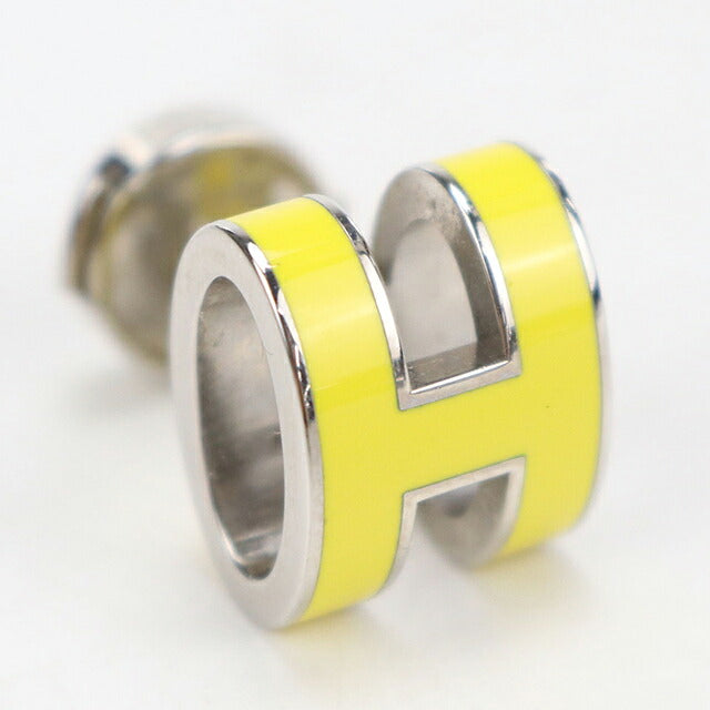 中古 エルメス ピアス レディース ブランド HERMES  MINI POP H  シルバー アクセサリー USDHE112466011