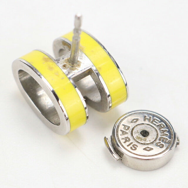 中古 エルメス ピアス レディース ブランド HERMES  MINI POP H  シルバー アクセサリー USDHE112466011
