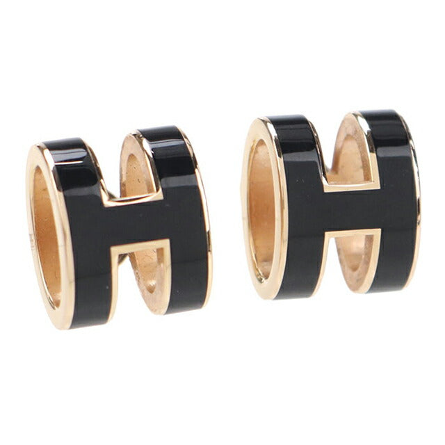 中古 エルメス ピアス レディース ブランド HERMES ポップ H ブラック アクセサリー USDHE112467011