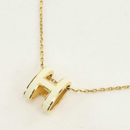 中古 エルメス ネックレス レディース ブランド HERMES POP H ホワイト アクセサリー USDHE112709011
