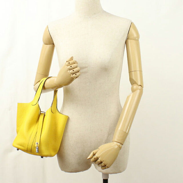 Used Hermes Handbag Unisex Brand HERMES Picotan Lock PM Yellow USDHE115358011