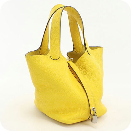 Used Hermes Handbag Unisex Brand HERMES Picotan Lock PM Yellow USDHE115358011