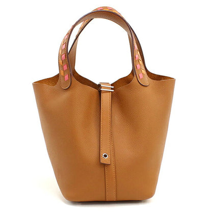 Used Hermes Handbag Unisex Brand HERMES Picotan Lock PM Tresage Gold USDHE115394011