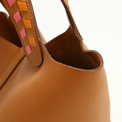 Used Hermes Handbag Unisex Brand HERMES Picotan Lock PM Tresage Gold USDHE115394011