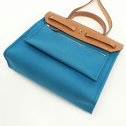 Used Hermes Handbag Ladies Brand HERMES Ale Bag Zip PM Blue USDHE115791011