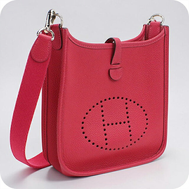 二手爱马仕斜挎包女装品牌 HERMES Evelyn TPM 粉色 USDHE115861011