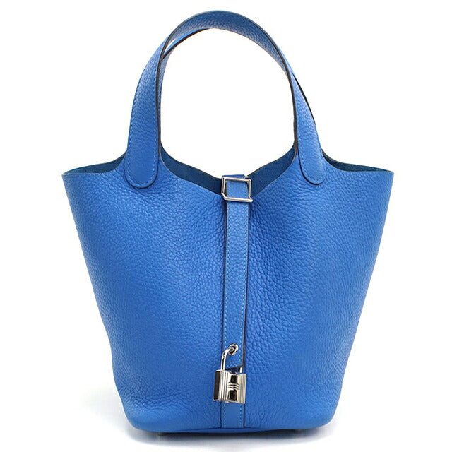 二手 Hermes 手提包男女皆宜品牌 HERMES Picotan Lock 小号小号蓝色 USDHE117616011