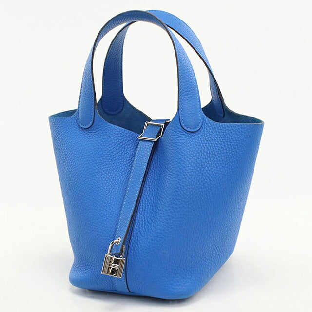 Used Hermes Handbag Unisex Brand HERMES Picotan Lock PM Blue USDHE117616011