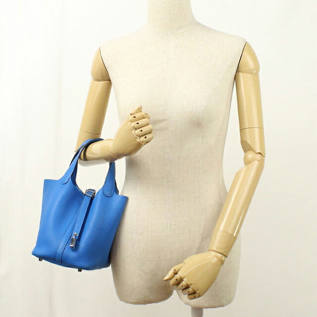Used Hermes Handbag Unisex Brand HERMES Picotan Lock PM Blue USDHE117616011