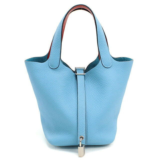 Used Hermes Handbag Unisex Brand HERMES Picotan Rock Eclat PM Blue USDHE117751011